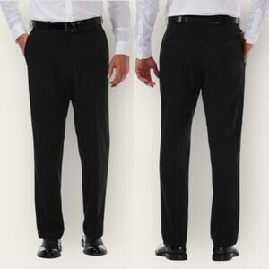 Haggar | Cool 18 Pro | Classic Fit, Flat Front | Black | Size W48 L30